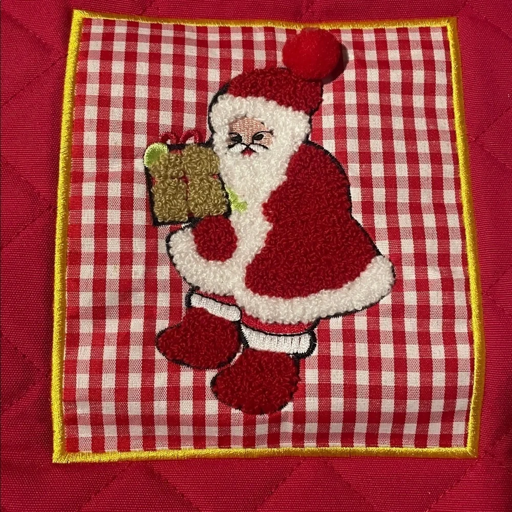 Vintage Festive Red Santa Tote Bag